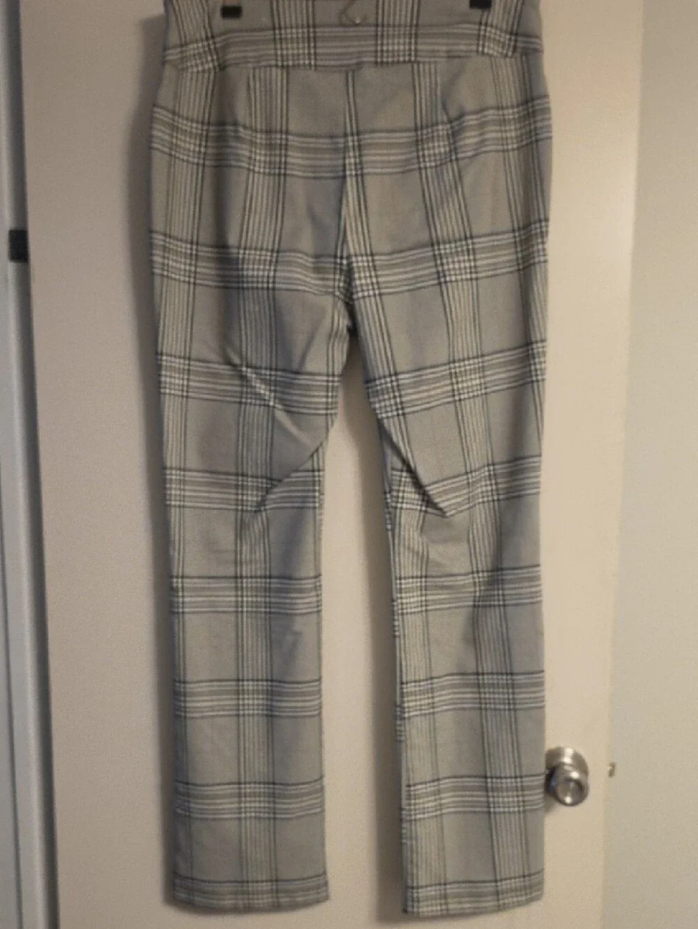 Gray Plaid Dress Pants - Picture 3 of 7